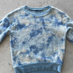 Justice Tie Dye Fleece Pullover Kids Sweatshirt; 100% polyester